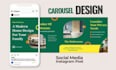 design professional carousel post, instagram post design and facebook ads