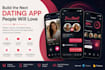 build dating mobile app, tinder clone, matchmaking app android ios ai developer
