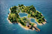 design a realistic 3d island environment in unity