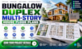 design bungalow, duplex and multi story house floor plans