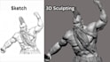 sculpt 3d character model from concept art sketch oc reference in blender