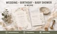 design printable custom canva wedding invitation and birthday card invite