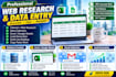 web research, data collection, data entry and internet research