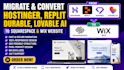 migrate convert hostinger replit durable, lovable ai to squarespace wix website