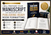 format your manuscript for amazon KDP, book interior design and typesetting