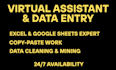 do b2b lead generation, VA, and data entry work