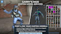 port and rig custom models for garrys mod gmod as player models, npcs, props