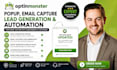 setup optinmonster popup email capture lead generation email automation