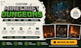 create custom minecraft dungeons, dungeon maps, mobs loot, modpack systems quest