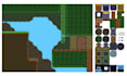 create pixel art tileset, pixel tilemap, sprite sheet, indie game assets topdown