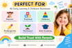 design a daycare preschool, childcare, or kindergarten website