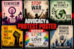 design urgent  protest and awareness campaign posters