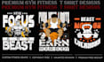 create trendy gym fitness t shirt design