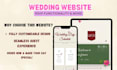 create a custom wedding invitation website with rsvp