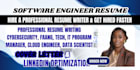 write ats tech writing resume, software engineer, IT and faang resume