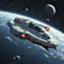 spaceship, illustration and sci fi concept art