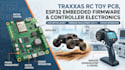 design traxxas rc toy pcb, esp32 embedded firmware and controller electronics