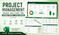 create project management tracker, gantt chart, wbs, expense tracker in excel