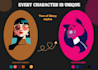 create custom flat vector character illustrations