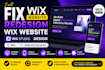 fix wix website redesign wix website, wix studio design, SEO and speed optimize