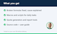 automate google sheets and excel with formulas, apps script and vba