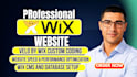 build custom wix studio website with velo code, wix database design and wix seo