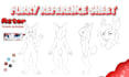 design furry reference sheet, anthro character, oc fursona ref sheet commission