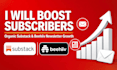 to boost subscribersdo organic substack newsletter beehive newsletter