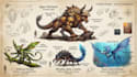 draw a fantasy creature, monster, alien in my style