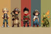 create pixel art characters