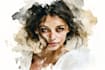 realistic a watercolor portrait art