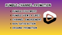 do rumble video promotion , rumble channel promotion