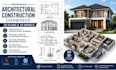 draw a full set of architectural construction drawings, 2d and 3d construction