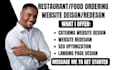 restaurant website, online ordering, food catering website, wordpress website