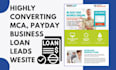design highly converting mca payday business loan leads website