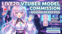 design live2d vtuber background, vtuber model character and vtuber commission