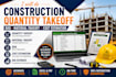 do construction quantity takeoff, boq, material takeoff and cost estimation