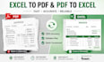do PDF to excel conversion and data entry