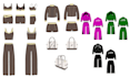 create activewear sportswear gymwear tech pack flat sketch clothing tech pack
