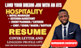 write an ats optimized hospitality, hotel, chef, bartender, cook, server resume