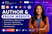 design author website, book author website, ebook website, author landing page