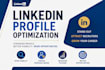 optimize, manage your linkedin profile, business linked in page for job search
