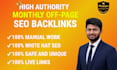 manually build monthly off page seo and mix backlinks