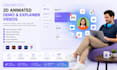 do 2d animated demo video software walkthrough video saas explainer UI animation