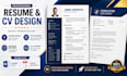 design a professional ats friendly resume CV
