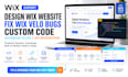 design wix website fix wix velo bugs custom code database filter API integration