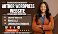 design author website, ebook website, portfolio website, book author website wix