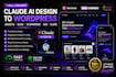 convert claude ai design to wordpress website blog ecommerce seo website