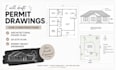 draft permit drawings for construction, architectural house plan, 2d site plan