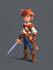 draw 2d game character illustration